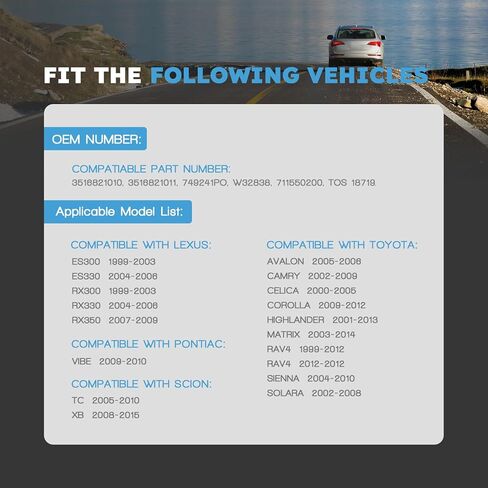 حشية وعاء زيت ناقل الحركة متوافقة مع Lexus Es300 Es330 Rx300 Rx330 Rx350 بديلة لسيارة Toyota Camry Corolla Highlander Rav4 Sienna Solara استبدال # TOS18719 3516821010 711550200 in Kuwait