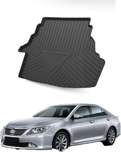 Elsetyler Custom Fit for Cargo Liner Toyota Camry 2007-2011 - Black TPE All Weather Heavy Duty Waterproof Rear Cargo Tray Trunk Floor Mat Protector in Kuwait