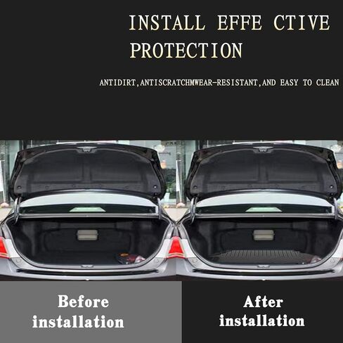 Elsetyler Custom Fit for Cargo Liner Toyota Camry 2007-2011 - Black TPE All Weather Heavy Duty Waterproof Rear Cargo Tray Trunk Floor Mat Protector in Kuwait