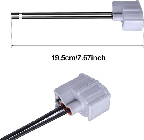 HiSport 23250-22020 Fuel Injector Connectors Socket Plugs with Pigtail Harness Wires EV1, EV6, EV14, Compatible with Toyota 6 PCS Replace 23250-22070 16AWG in Kuwait