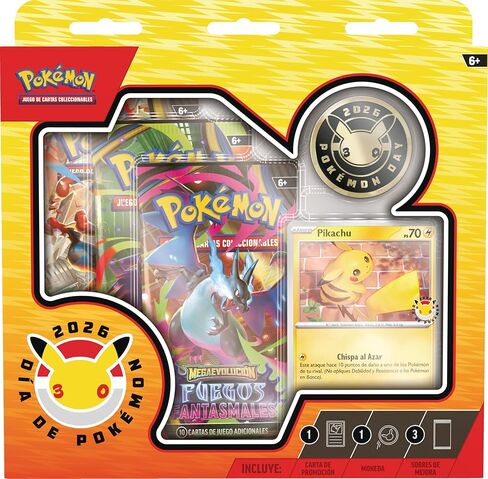 Pokémon: Pokémon Day of 2026 Collection (1 Holographic Promo Card, 1 Coin and 3 Booster Packs) in Kuwait