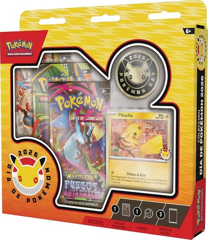Pokémon: Pokémon Day of 2026 Collection (1 Holographic Promo Card, 1 Coin and 3 Booster Packs) in Kuwait
