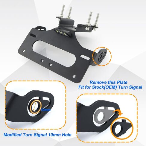 مزيل الحاجز مناسب لحامل لوحة الترخيص FZ-07 / MT-07 2014-2020 مع ذيل ضوء LED مرتب مناسب مع إشارات الانعطاف ما بعد البيع/OEM in Kuwait