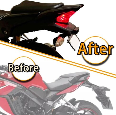 مزيل الحاجز مناسب لـ CBR125R 2011-2016، CBR250R 2011-2015، CBR300R/CB300F 2015-2022 حامل لوحة ترخيص مرتب الذيل in Kuwait