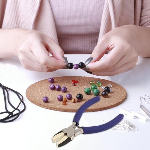 Pliers For Jewelry Making, With 4 Pcs Collet Jewelrys Making Tools For Wire Cutting, Wrapping, Straightening, Shaping, Crimping(Blue) in Kuwait