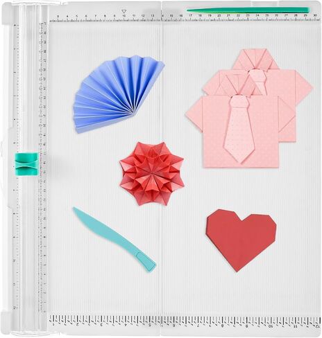 12 x 12inch Paper Trimmer Cutter Score Board, Scoring Tool with Paper Folding for Making Scrapbooking, Cards, Envelope, Coupons and Photo in Kuwait