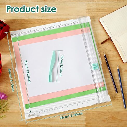 12 x 12inch Paper Trimmer Cutter Score Board, Scoring Tool with Paper Folding for Making Scrapbooking, Cards, Envelope, Coupons and Photo in Kuwait