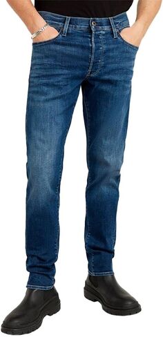 G-Star Raw Men's 3301 Slim Fit Jeans, Pitch Black, 30W x 30L in Saudi Arabia