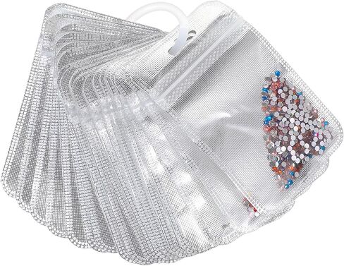 Elegaperma 100pcs Diamond Art Bags for Beads, Diamond Art Beads Storage Bags, Reusable Zipper for DIY Gem & Bead, Craft Supplies Storages Accessories in Kuwait