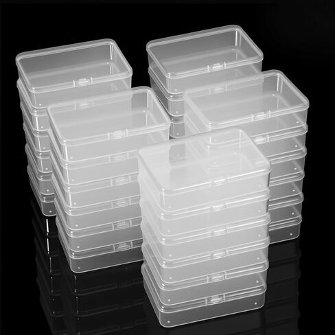 36 Pcs Clear Plastic Beads Storage Containers Box with Lids Multiple Sizes Storage Square Containers for Jewelry Beads Craft Supplies, 4.1 x 3 x 1in in Kuwait