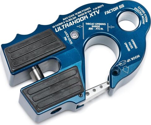 Factor 55 Ultrahook XTV Closed System Shackle Mount, Max Rated Load: 10,000 Pounds and Breaking Strength: 21,000 Pounds - Blue in Kuwait