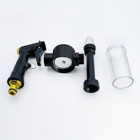 Multifunctional car wash Spray Gun, Long-Rod Nozzle Water Gun with Foam Bottle and Three Link Joints, Suitable for Motorcycles, Families and Gardens. in Kuwait