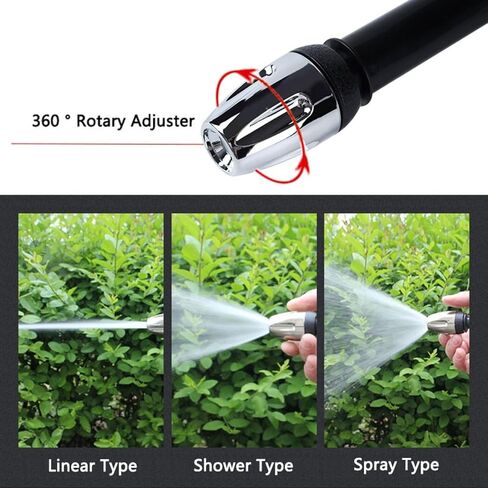 Multifunctional car wash Spray Gun, Long-Rod Nozzle Water Gun with Foam Bottle and Three Link Joints, Suitable for Motorcycles, Families and Gardens. in Kuwait