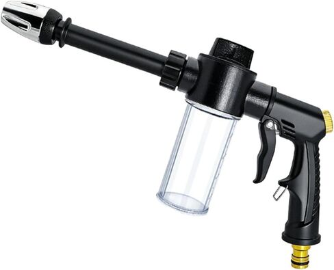 Multifunctional car wash Spray Gun, Long-Rod Nozzle Water Gun with Foam Bottle and Three Link Joints, Suitable for Motorcycles, Families and Gardens. in Kuwait