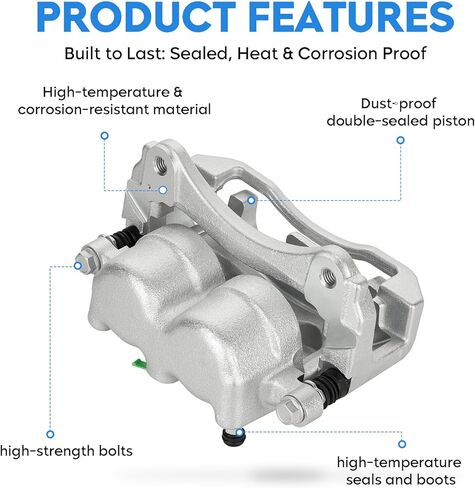 Front Brake Calipers for Ford Ranger 2003-2011, Explorer 2002-05, for Mercury Mountaineer 02-05, for Mazda B2300/B3000/B4000, for Ford Explorer Sport/Sport Trac, 18-B4758 18-B4759, 2PCS w/Bracket in Kuwait