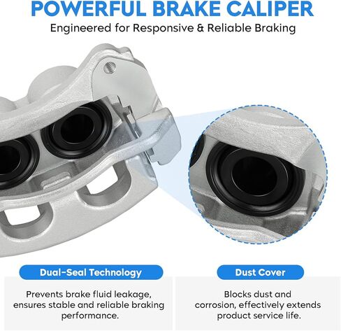 Front Brake Calipers for Ford Ranger 2003-2011, Explorer 2002-05, for Mercury Mountaineer 02-05, for Mazda B2300/B3000/B4000, for Ford Explorer Sport/Sport Trac, 18-B4758 18-B4759, 2PCS w/Bracket in Kuwait