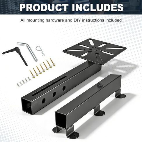 Mount Vise and Grinder- Table Mount and Hitch Mount, 7.9" x 7.9" Mounting Plate, DIY Installation Durable Hitch Accessories for Workbench & Mobile Use in Kuwait