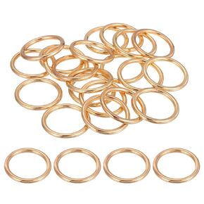 25 Pcs Zinc Alloy O Rings Multi-Purpose O-Ring Welded Buckle Loop Ring (1" ID x 0.12" Thick, Gold), Wire for Crafts Macrame Buckle Belts Sewing Decoration in Kuwait
