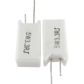 10Pcs 5W Vertical cement resistance 0.05~100K ohm 5% 0.1R 0.15R 0.22R 0.25R 0.39R 0.47R 1R 10RJ 100R 150R Ceramic resistor(4R) in Kuwait