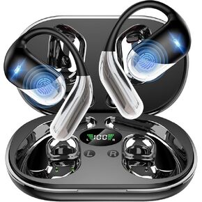 AI Translation Earbuds Real Time, 144 Languages Translator Earbuds, 3-in-1 Translating Device with Music & Calls, 80H Playtime Bluetooth 5.4 Open Ear Translator Earbuds for Travel Business Meeting in Kuwait
