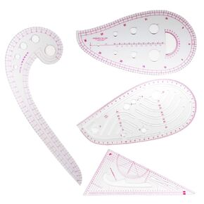 Pattern Sewing Rulers Set, 4 Styles Plastic Sew French Curve Ruler, Metric Curve Shaped Rulers for Designers and Tailors, Perfect for Drawing, Craft, Sewing Project and DIY by Sunenlyst (style A-4PCS) in Saudi Arabia