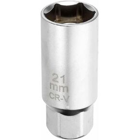 HARFINGTON 1pcs Spark Plug Socket Set 3/8" Drive 21mm Swivel Magnetic 12 Point Thin Wall Spark Plug Socket CR-V Steel, Silver in Kuwait