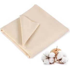 Rindion 100% Cotton Fabric, 63 in x 1.3 Yard Unbleached Muslin Fabric, Medium Weight Linen Fabric by The Yard for Sewing Embroidery, Garments, Arts and Crafts in Kuwait