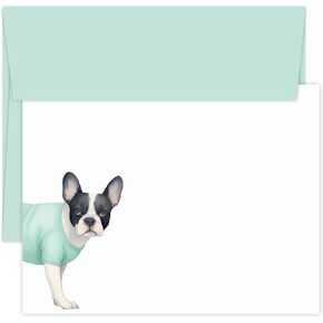 Koko Paper Co Golden Retriever Flat Note Cards with Envelopes (25 Sets), A2 Size (5.5" x 4.25"), Cute Dog Stationery Set, Made in the USA in Saudi Arabia