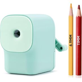 Deli Manual Pencil Sharpener for Classroom, 6.9-11mm No.2 /Colored Pencils, Auto-in Design with 5 Adjustable Settings for Students, Home, Office, Green in Kuwait