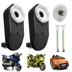 2Pack RS390 6V 18000RPM Miniature DC Motor Gearbox for Power Wheels Motor Upgrade, 6Volt RS380 for Kids Ride on Bumper Car Best Choice Truck,Jeep,Motorcycle,ATV Replacement Parts (6V Black) in Kuwait