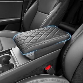 Model Y Center Console Cover/Pad Fit 2020-2023 2024 2025,Thick 1.77",Faux Leather Tesla Model Y Armrest mat,Posture Improving Support Cushion,Protector Middle Console,Waterproof, Wear-Resistant in Saudi Arabia