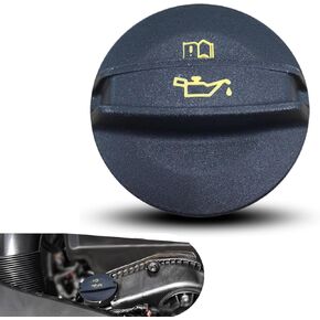 1 PC Oil Filler Cap Cover, 2.36" x 1.57" Leak-proof Engine Oil Filler Port Covers, Auto Fuel Tank Seal Accessories, Repalcement OEM3 06K103485A, Compatible with VW Audi (Black) in Kuwait