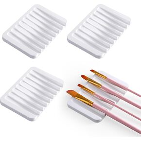 4 Pcs Paint Brush Rest,Silicone Watercolor Brush Holder, Display Stand Paint Brushes Holder for Artist and Hobbyist in Kuwait