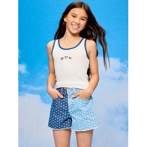 Old Navy Old Navy x Disney Mickey Mouse Fitted Tank Top for Girls - Sea Salt in Kuwait