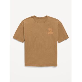 Old Navy Oversized Short-Sleeve Graphic T-Shirt for Boys - Brown Deer in Kuwait