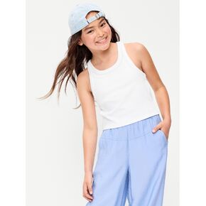 Old Navy 2-In-1 Ribbed Tank Top for Girls - White Lilies in Saudi Arabia