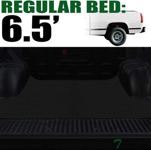 7422445032058 متوافق مع 1988-2000 Chevy GMC C/K C10 Pickup/Silverado/Sierra 6.5 قدم (78 بوصة) سرير قصير أسود مطاطي خط أفقي شاحنة سرير حصيرة in Kuwait