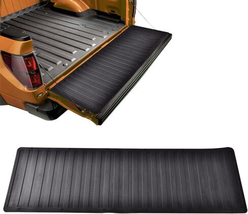 G-PLUS Heavy Duty Truck Bed Tailgate Mat Universal Tailgate Protector Trim Fit Most Pickup Trucks Extra Thick Rubber Cargo Liner 60" L x 19.5" W in Kuwait