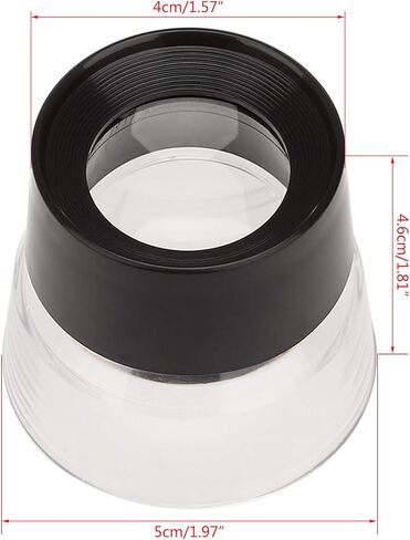 المكبر 10X مجوهرات العدسة المكبر مجوهرات العين حلقة أحادية الجيب عدسة مكبرة لساعة إصلاح العملات المعدنية الأحجار الكريمة الطوابع in Kuwait