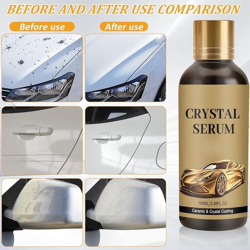 2Pcs PTZ Crystal Serum for Cars,PTZ Advanced Graphene Ceramic Coating for Cars,9H Graphene Coating for Auto Car Detailing,Quick Effect Car Coating Spray,Nano Coat Restore for Paint,Glass & Wheel in Kuwait