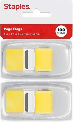 أعلام الصفحة من Staples Sign Here، ألوان متنوعة، 120 علمًا - علامات تبويب الرسائل اللاصقة للتوقيعات والموافقات ومراجعة المستندات in Kuwait