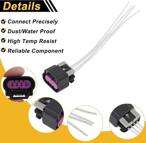 6 Set 8 Pin Ignition Coil Connector Plug Connector Plug for Buick Allure 2010 for Buick Enclave 2016 V6 3.6L Female Adapter No.13585847 in Kuwait