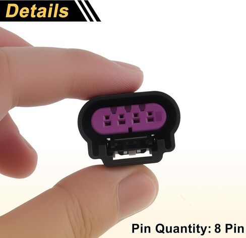6 Set 8 Pin Ignition Coil Connector Plug Connector Plug for Buick Allure 2010 for Buick Enclave 2016 V6 3.6L Female Adapter No.13585847 in Kuwait