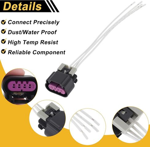 2 Set 8 Pin Ignition Coil Connector Plug for Buick Allure 2010 for Buick Enclave 2008 Female Adapter Terminal Housing Plug Connector No.13585847 in Kuwait