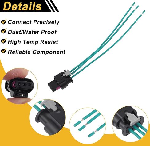 1 Set 3 Pin Ignition Coil Connector Plug for Ford Edge 2.0L L4 2012-2018 for Ford Escape 2.0L L4 2013-2019 Female Adapter No.CU2Z14S411YA in Saudi Arabia