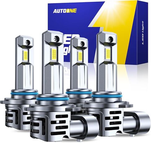 AUTOONE H7 LED Light Bulbs, 1:1 Mini Size, 50,000LM Brightness, No Flicker 6500K Cool White, Easy 3 Min Plug and Play, IP68 Rated, Long Lifespan, 2 PCS in Kuwait