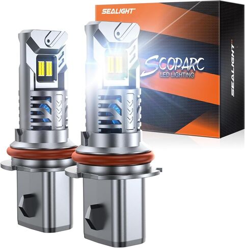 SEALIGHT 9005/HB3 LED Bulbs, 30,000LM Super Bright 6500K Cool White, 1:1 Mini Wireless Halogen Replacement Bulbs with Fan Cooling, Plug and Play, Pack of 2 in Saudi Arabia