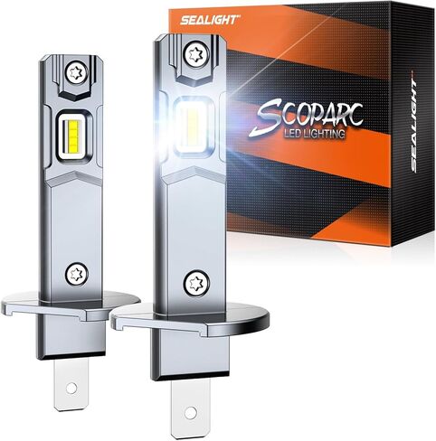 SEALIGHT 9005/HB3 LED Bulbs, 30,000LM Super Bright 6500K Cool White, 1:1 Mini Wireless Halogen Replacement Bulbs with Fan Cooling, Plug and Play, Pack of 2 in Saudi Arabia