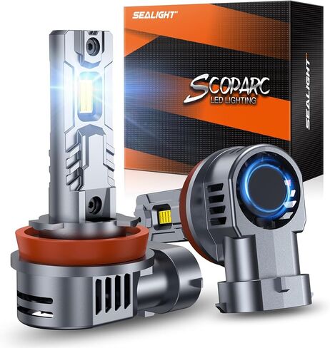 SEALIGHT 9005/HB3 LED Bulbs, 30,000LM Super Bright 6500K Cool White, 1:1 Mini Wireless Halogen Replacement Bulbs with Fan Cooling, Plug and Play, Pack of 2 in Saudi Arabia