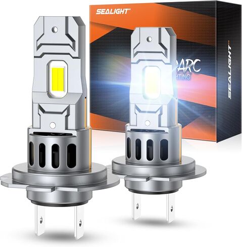 SEALIGHT 9005/HB3 LED Bulbs, 30,000LM Super Bright 6500K Cool White, 1:1 Mini Wireless Halogen Replacement Bulbs with Fan Cooling, Plug and Play, Pack of 2 in Saudi Arabia